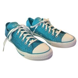Converse All Star Blue Sparkle Specialty Oxford Size 9